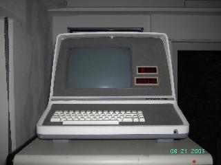 Front view of the control terminal